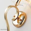 Axyaa Gold Lustre Crystal Wall Lamp for Luxe Living Room & Bedroom Lighting