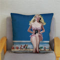 Axyaa European Sexy Women Polyester Cushion Cover 45x45cm - Chic Home Decor