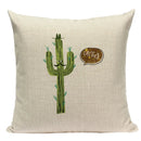 Axyaa Cactus Desert Decor Pillow Covers Scenery Floral Cushion Case