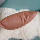 Axyaa Faux Leather Cushion Cover 45x45cm Ivory Green Orange Brown Coral for Home Decor