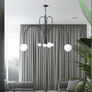 Axyaa Retro Glass Ball Chandelier: Italian Design Replica Art Home Interior Light