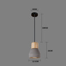 Axyaa Minimalist Concrete Pendant Light - LED E27 Nordic Hanging Fixture