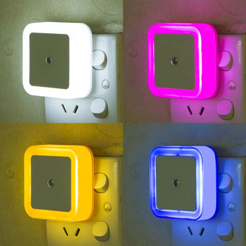 Axya LED Square Night Light Sensor Control for Bedroom Living Room EU/US Plug