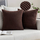Axyaa Corduroy Pillowcases 45x45 Soft Decorative Cushion Covers for Home Decor
