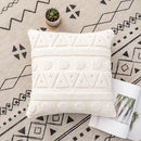 Axyaa Ivory Loop Tufted Cotton Cushion Cover for Home Decor
