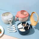 Axyaa 4-in-1 Spice Jar Organizer with Transparent Cover and Spoon