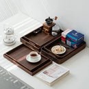 Axyaa Wooden Tray: Rectangular Dessert Tea Stand & Fruit Plate - Kitchen Tableware