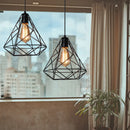 Axyaa Modern Black LED Pendant Chandelier for Kitchen and Living Room