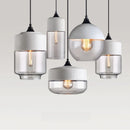 Nordic Modern LED Pendant Light Wood Color Glass Hanging Lamp Axyaa