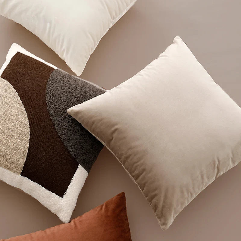 Velvet Pillow Cover 45x45cm for Living Room Sofa Car Decor - Axyaa