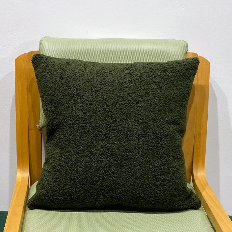 Axyaa Cozy Faux Fur Teddy Pillow Cover 45x45CM for Nordic Home Decor