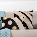 Axyaa Black Abstract Eye Cushion Cover for Home Decoration