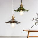 Axyaa Glass Pendant Light with Switch, Braided Wire