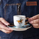 Axya Luxury Ceramic Coffee Cup and Saucer Set