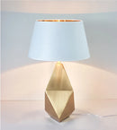 Axyaa Gold Table Lamps for Living Room & Bedroom - Modern E27 Bedside Lamp