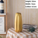 Axyaa Europe Gold-plated Ceramic Vase Creative Design Porcelain Flower Vase