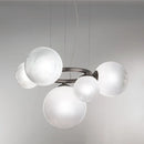 Axya Glass Chandelier: Nordic Smoky Gray Lamp for Living, Bedroom, Children's Room.