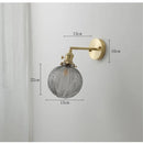 Axyaa Copper Wall Lamp Gray Glass Ball LED Stair Light Nordic Modern Design