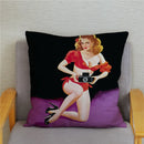 Axyaa European Sexy Women Polyester Cushion Cover 45x45cm - Chic Home Decor