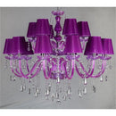Axyaa Luxury Crystal Candle Chandelier Red LED Light Fixtures