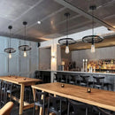 Axya Retro Loft Iron Wheel Pendant Chandelier Bar Cafe Vintage Industrial Hanging Light