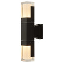 Axyaa Outdoor Wall Mount LED Sconce Light Black Gold IP65 Waterproof Garden Porch Lamp