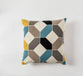 Axyaa Abstract Geometric Cotton Embroidery Cushion Cover Home Decor
