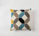 Axyaa Abstract Geometric Cotton Embroidery Cushion Cover Home Decor