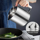 Axyaa Stainless Steel Oil Bottle Filter Dispenser Seasoning Pot Storage Can