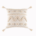 Axyaa Beige Tufted Tassel Pillow Cover 18x18" 12x20" for Couch Bed Living Room