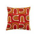 Axyaa Pink Rainbow Tufted Diamond Pillow Cover for Living Room Girls Room