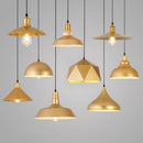 Axyaa Gold Wrought Iron Pendant Light Chandelier for Nordic Retro US Country Style