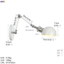 Axyaa Industrial Retro Adjustable Swing Arm Wall Lamp Sconce
