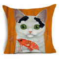 Cartoon Cat Pet Pillow Cover for Home Sofa Decor by Axyaa