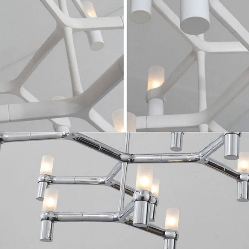 Axyaa Luxury Villa Chandelier Gold Silver Pendant Lighting