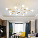 Axyaa Modern LED Wooden Ceiling Light with E27 Bulb for Livingroom & Bedroom