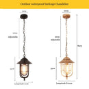 Axyaa Outdoor Vintage Chandelier Pendant Lamp Glass Villa Courtyard Balcony Light