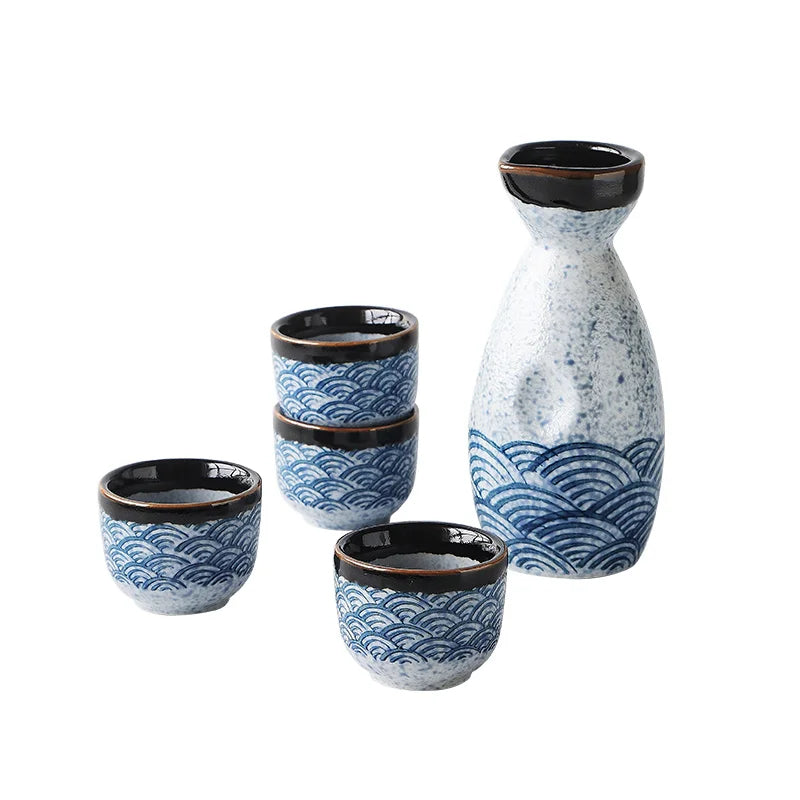 Axya Japanese Chinese Style Ceramic Sake Wine Teacup Spirit Liquor Retro White Wine Cup
