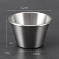 Axyaa Stainless Steel Sauce Cups Set, Condiment Dipping Bowls for Home Kitchen
