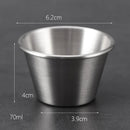 Axyaa Stainless Steel Sauce Cups Set, Condiment Dipping Bowls for Home Kitchen