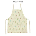 Axyaa Green Leaves Kitchen Apron - Elegant Floral Cooking & Baking Chef Apron