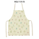Axyaa Green Leaves Kitchen Apron - Elegant Floral Cooking & Baking Chef Apron