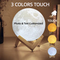 Axyaa Moon Lamp Night Light - Personalized Photo & Text Customization