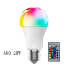 Axyaa RGB LED Bulb E27 10-20W Dimmable with Remote - 16 Colors Smart Lighting