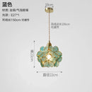Axyaa Nordic Style Copper Pendant Light with Glass Shade - Modern Hanging Lamp