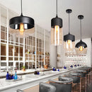 Axyaa Loft Glass Pendant Lamp: Nordic Style LED Lighting Fixture for Home and Commercial Spaces
