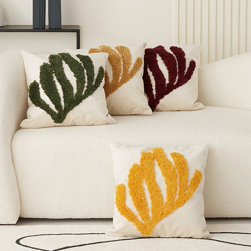 Axyaa Velvet Abstract Art Cushion Cover for Sofa, Chair, Bed - 45x45cm