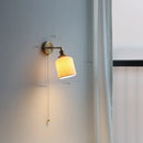 Axyaa Ceramic Copper Arm Wall Lamp with Pull Chain Switch
