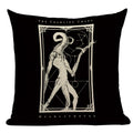 Axyaa Mexico Skull Decor Pillow Cover - Black Tarot Horror Ghost Home Decor