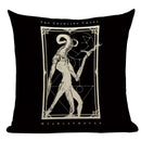 Axyaa Mexico Skull Decor Pillow Cover - Black Tarot Horror Ghost Home Decor